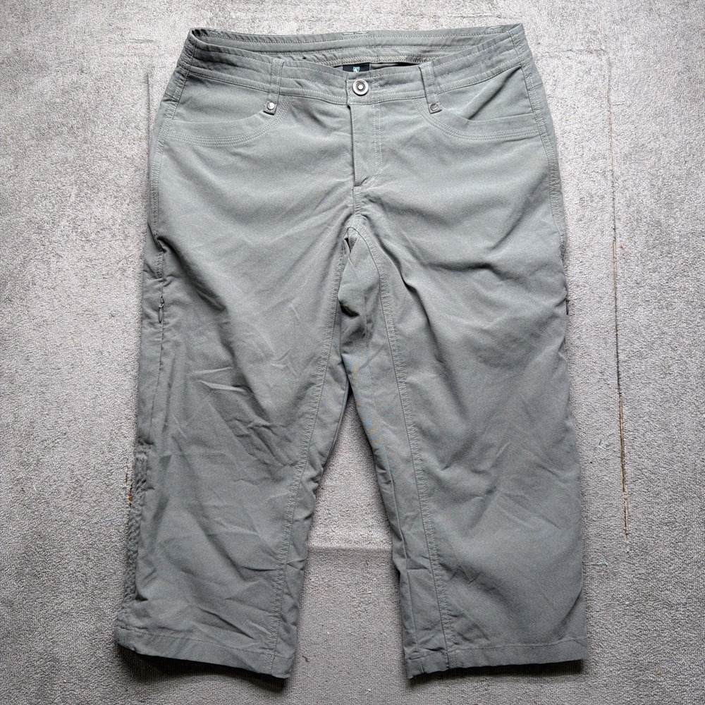 Kuhl Legendary Cropped Hiking Pants Womens 6 Sage Green Stretch Outdoor